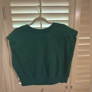 Teal Sweatshirt Tank